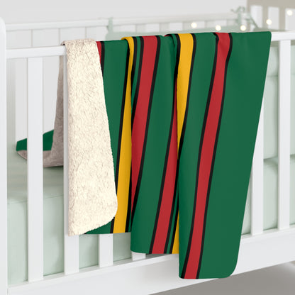 Lithuania Retro Stripes Blanket Throw