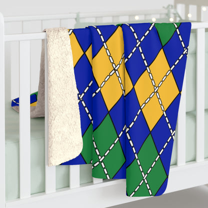 Christmas Island Retro Argyle Blanket Throw