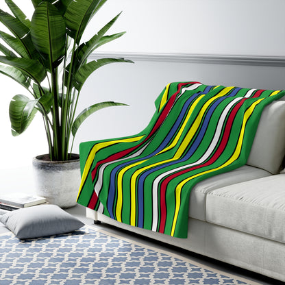 Comoros Retro Stripes Blanket Throw