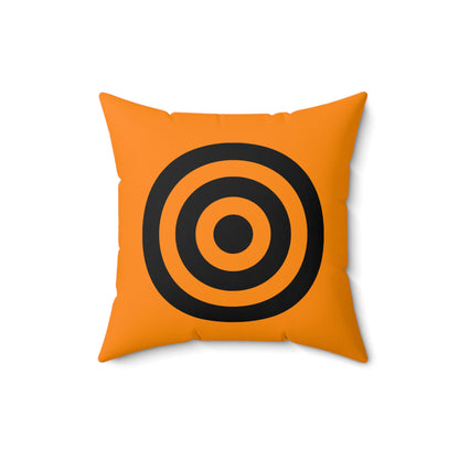 Dark Orange, Black Retro Target Cushion Pillow