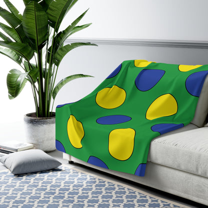 Brazil Retro Polka Dots Blanket Throw