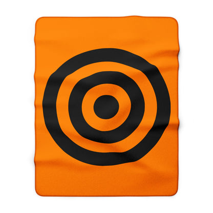 Dark Orange, Black Retro Target Blanket Throw