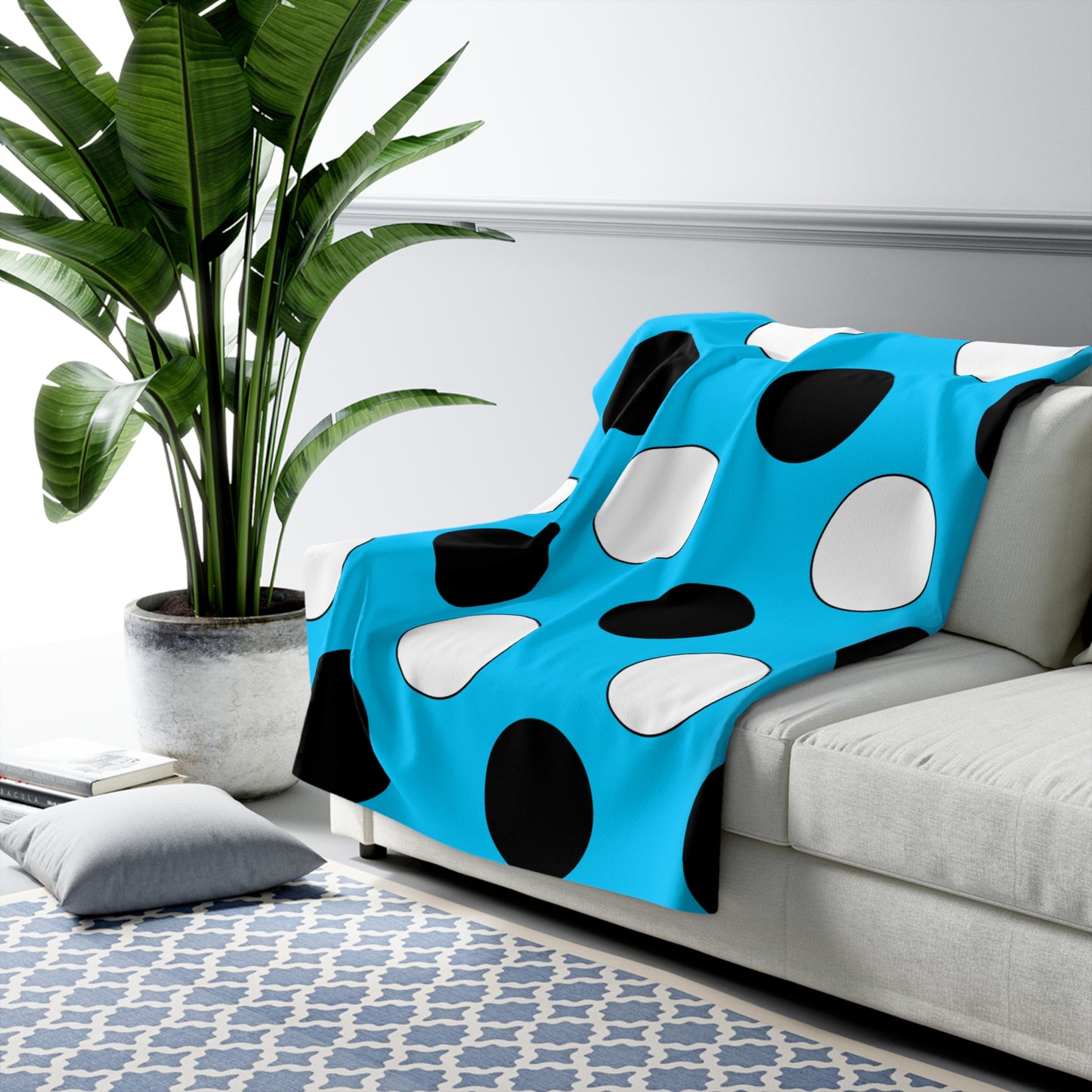 Botswana Retro Polka Dots Blanket Throw