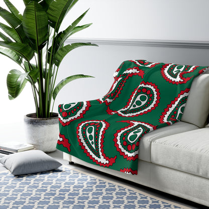 Mexico Retro Paisley Blanket Throw