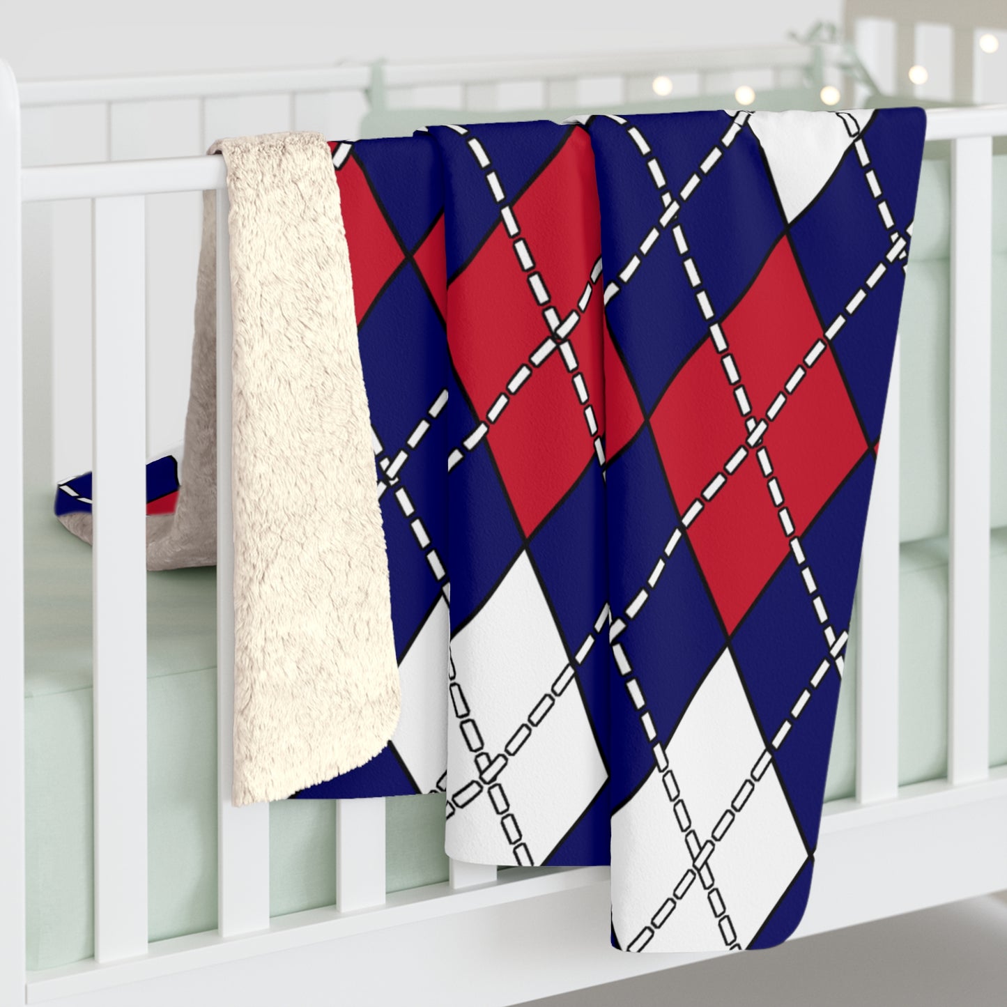 Cook Islands Retro Argyle Blanket Throw