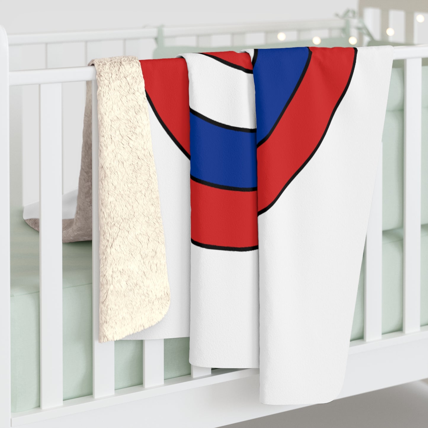 Faroe Islands Retro Target Blanket Throw