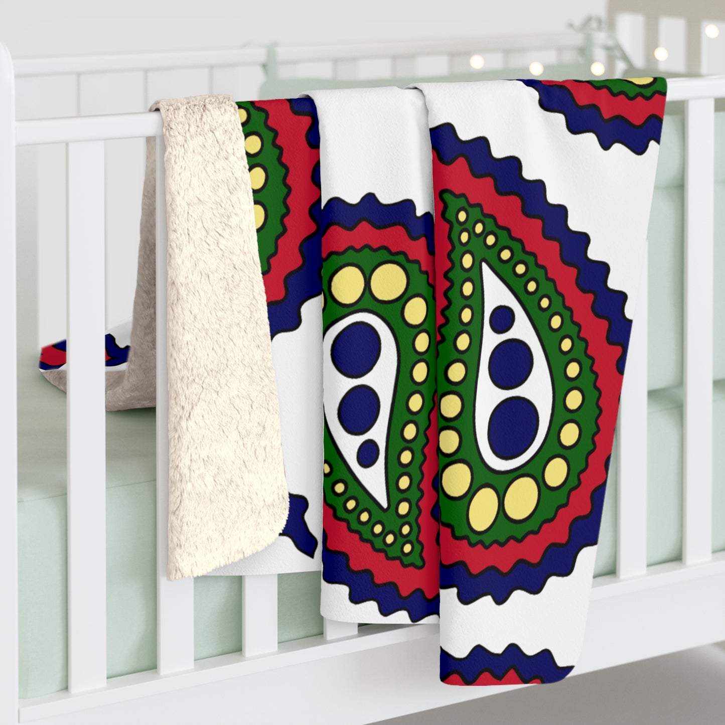Diego Garcia Retro Paisley Blanket Throw