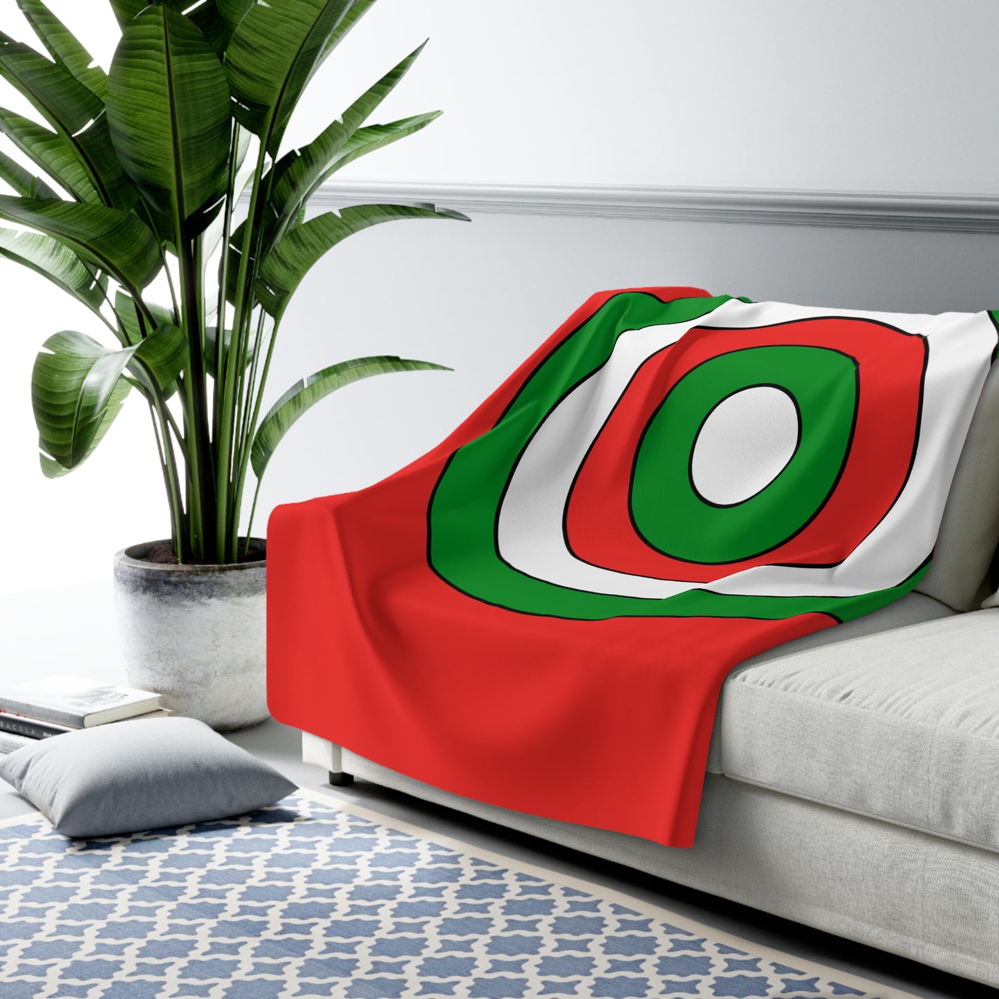 Oman Retro Target Blanket Throw