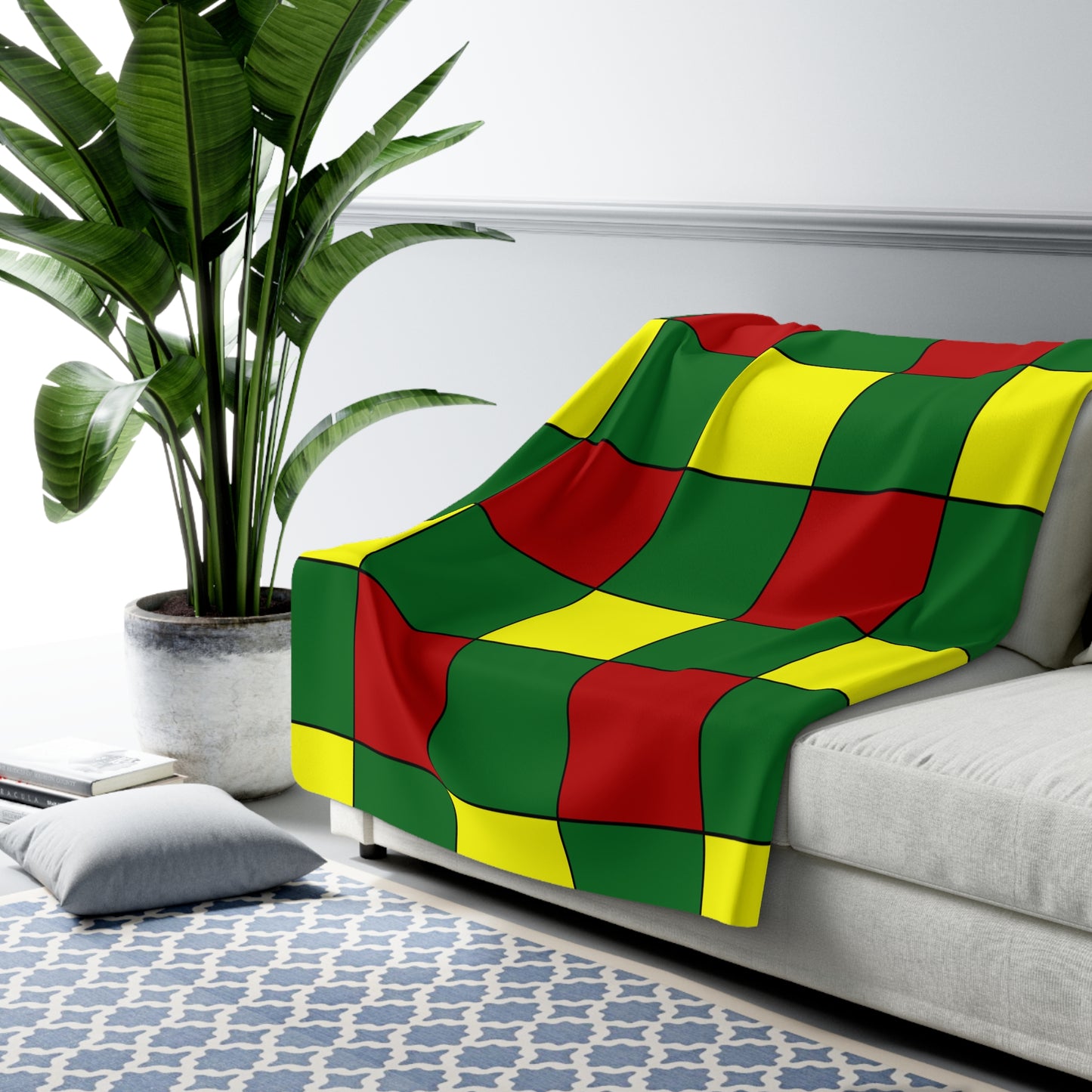 Senegal Retro Check Blanket Throw