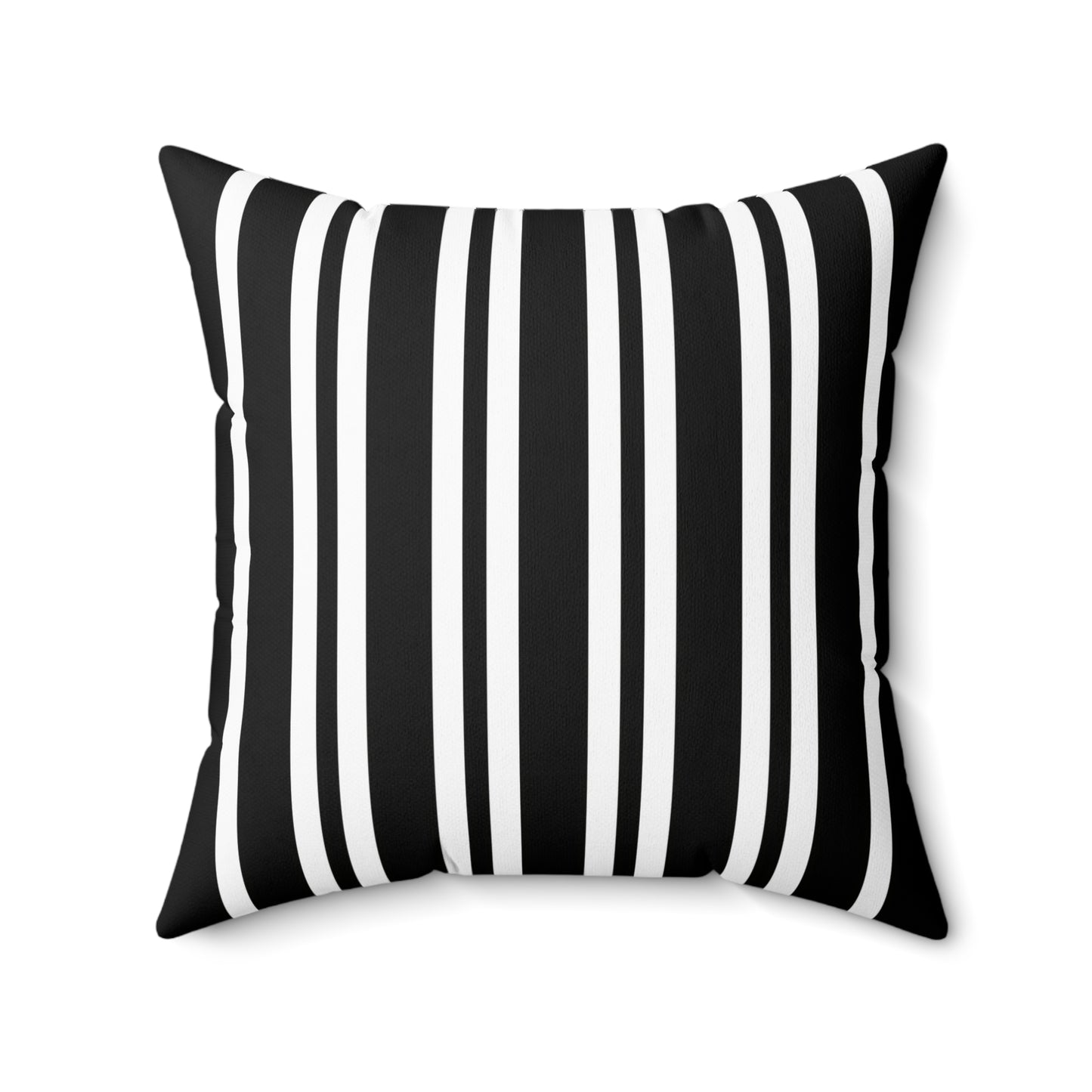 Black, White Retro Stripes Cushion Pillow