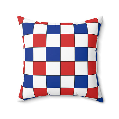 Faroe Islands Retro Check Cushion Pillow