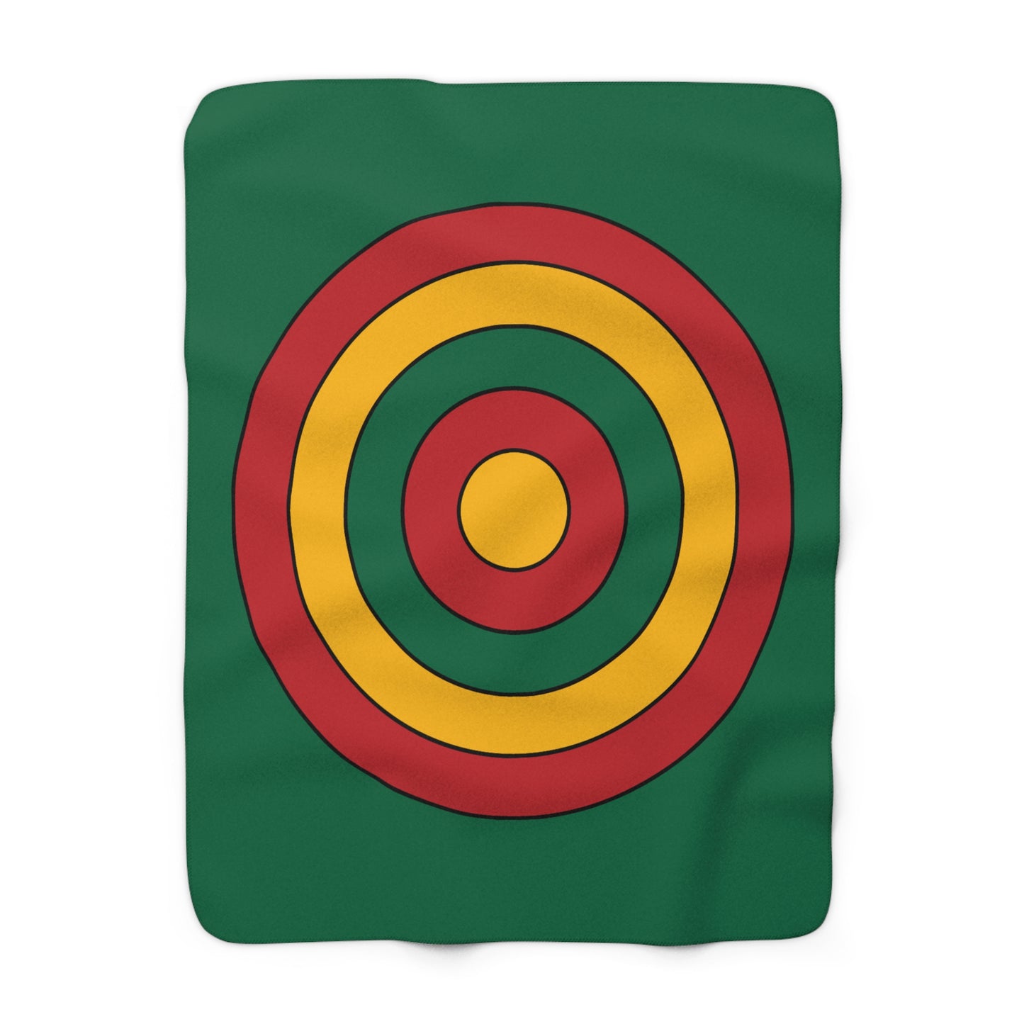 Lithuania Retro Target Blanket Throw