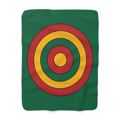Lithuania Retro Target Blanket Throw