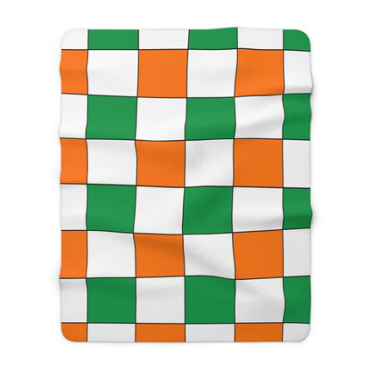 Ireland Retro Check Blanket Throw
