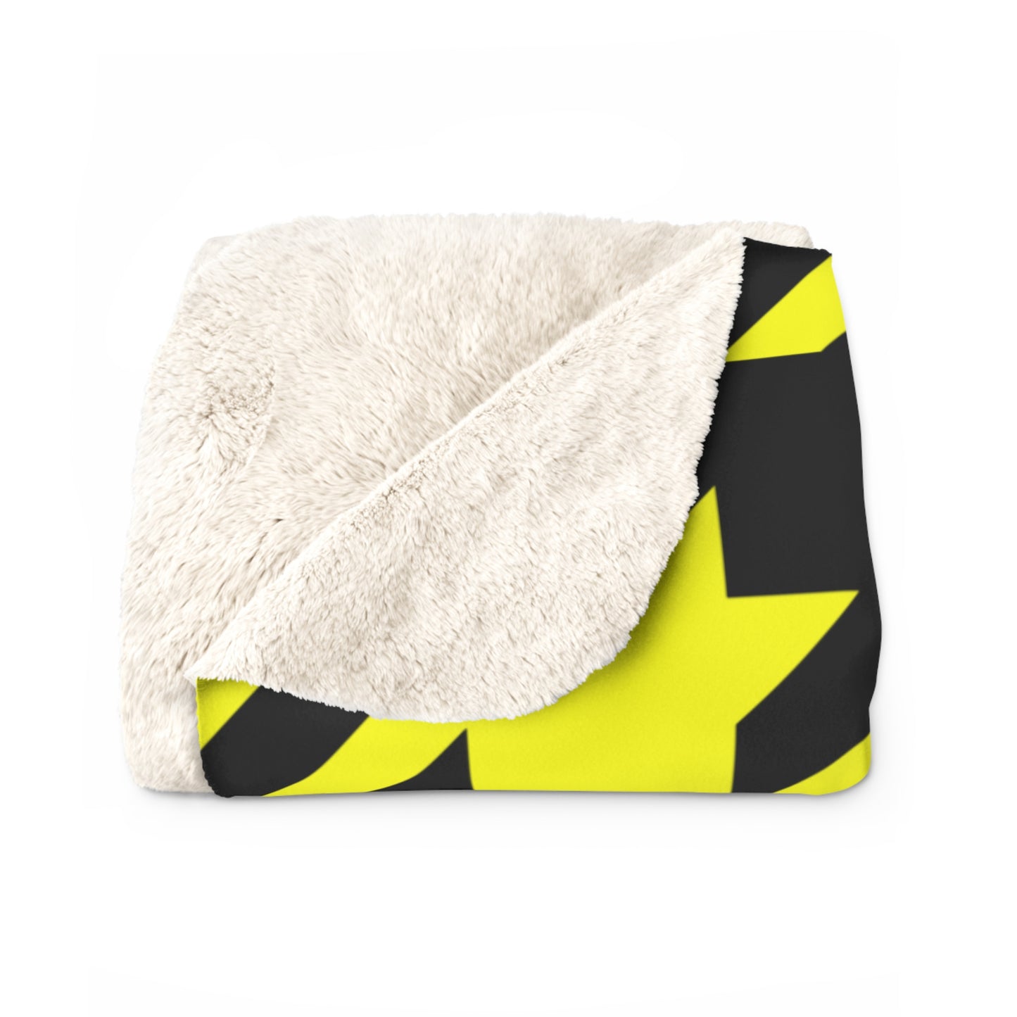 Yellow, Black Retro Houndstooth Blanket Throw