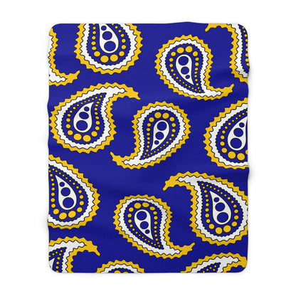 Bosnia And Herzegovina Retro Paisley Blanket Throw
