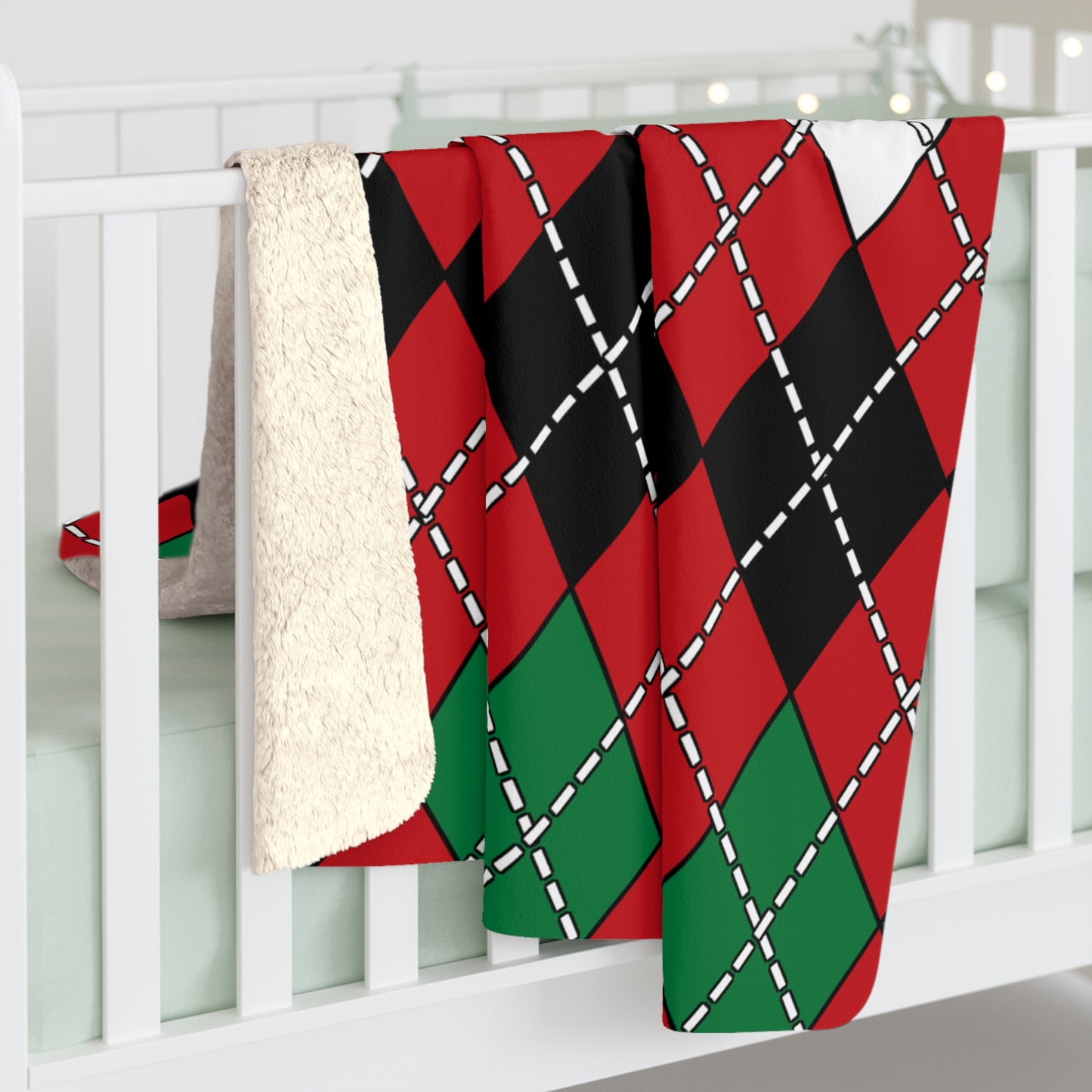 Western Sahara Retro Argyle Blanket Throw