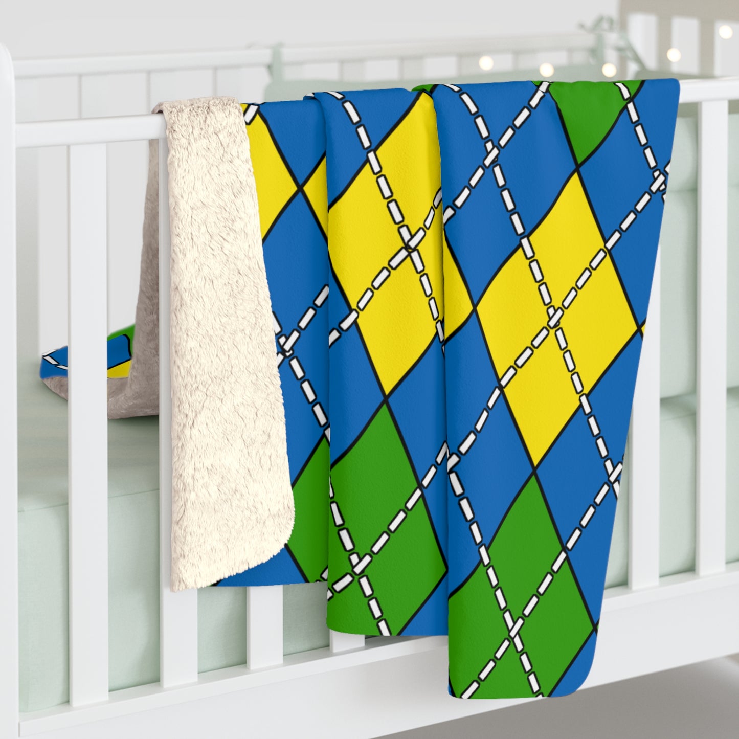 Gabon Retro Argyle Blanket Throw