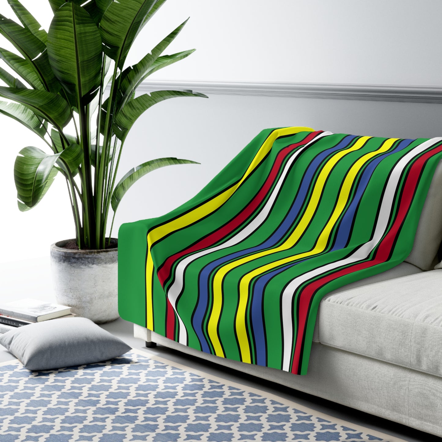Comoros Retro Stripes Blanket Throw