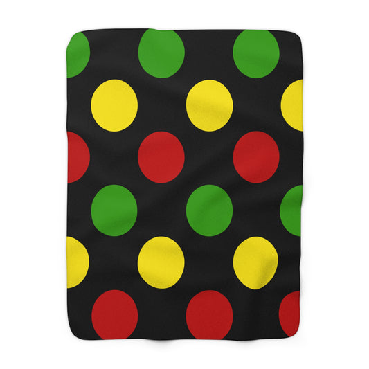Saint Kitts And Nevis Retro Polka Dots Blanket Throw