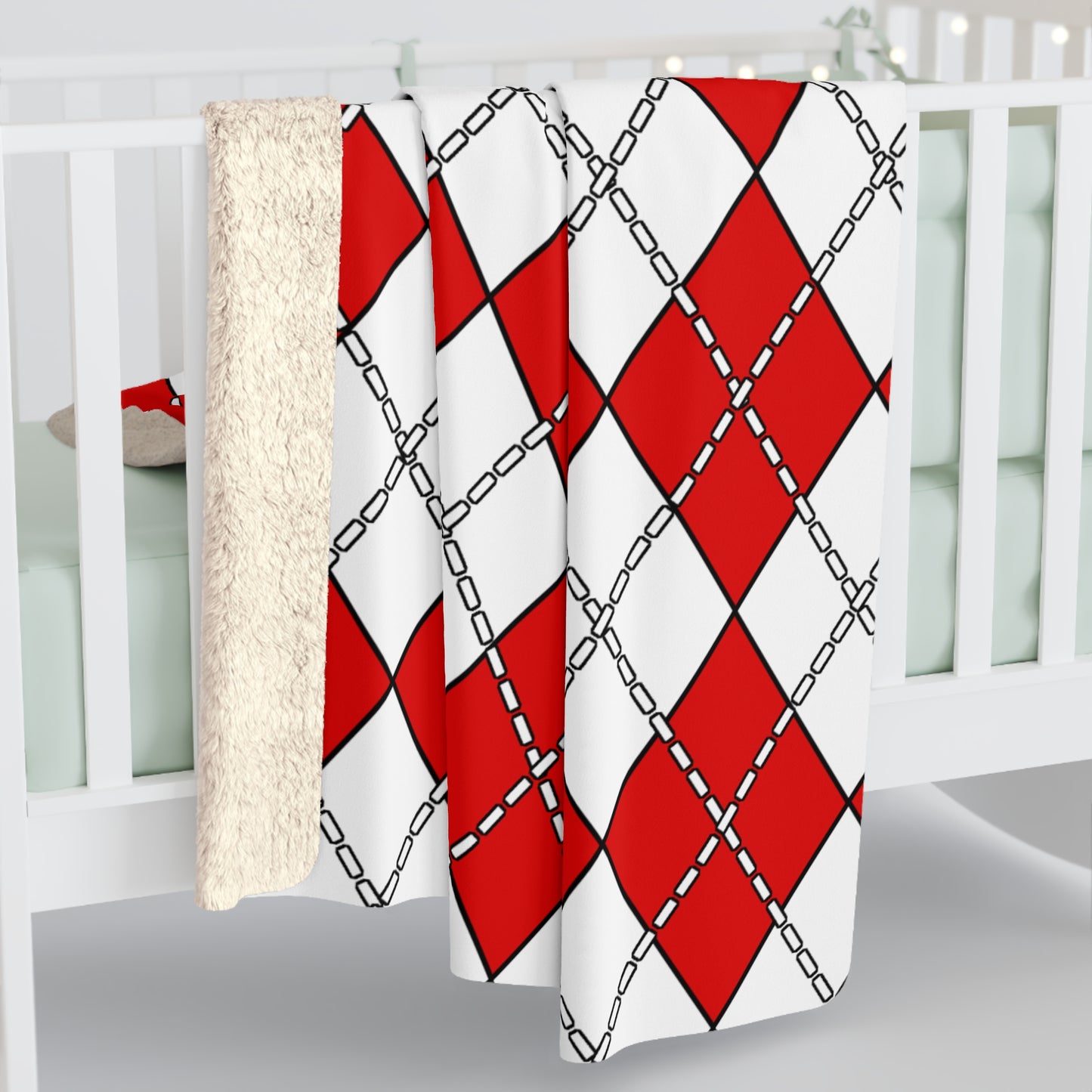 Singapore Retro Argyle Blanket Throw