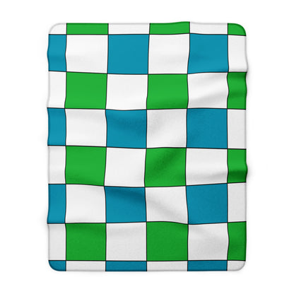 Uzbekistan Retro Check Blanket Throw