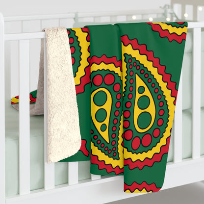 Ghana Retro Paisley Blanket Throw