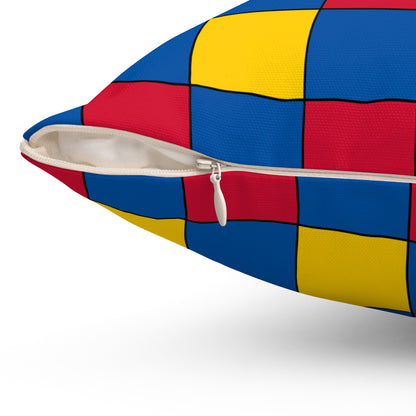 Aland Islands Retro Check Cushion Pillow