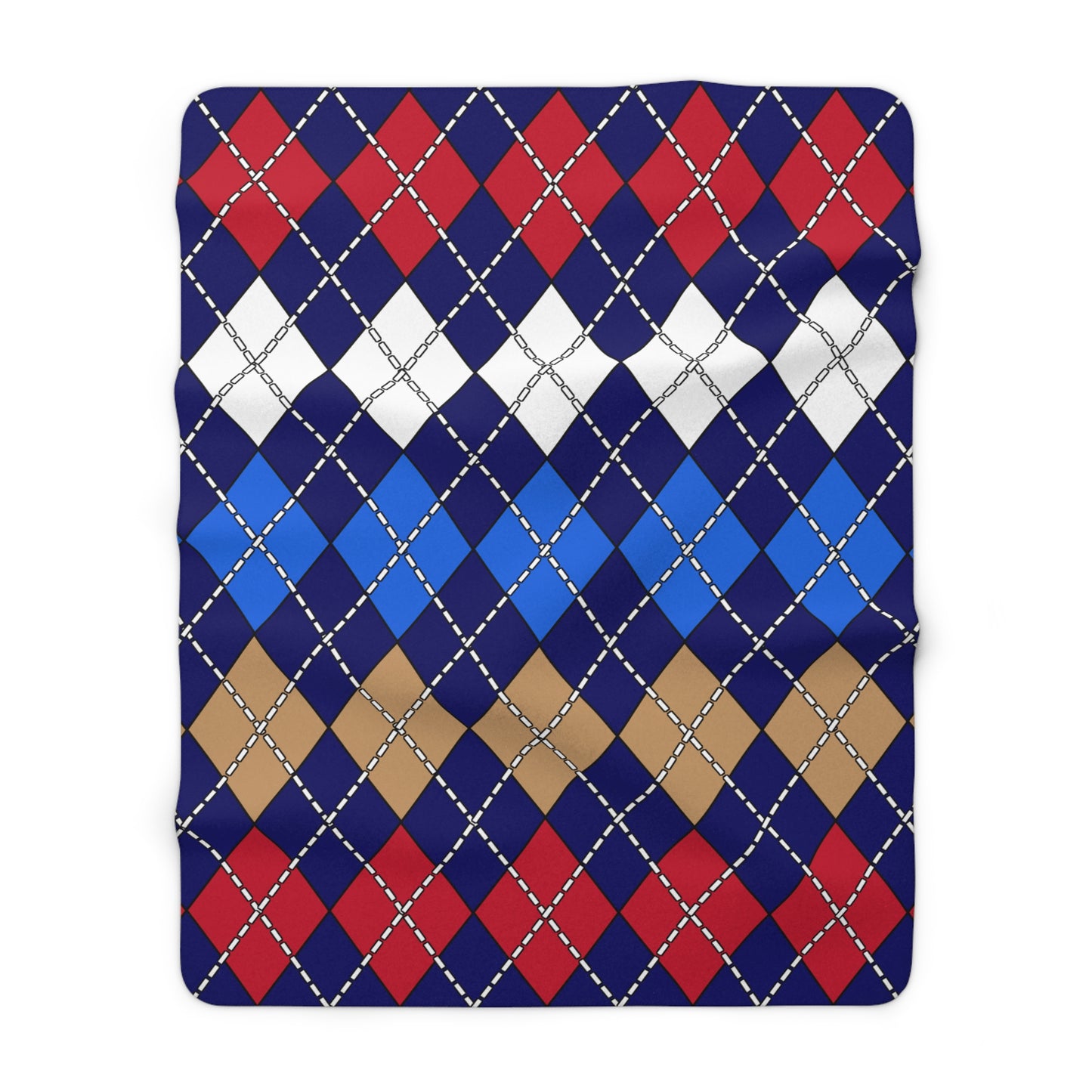 Tristan Da Cunha Retro Argyle Blanket Throw
