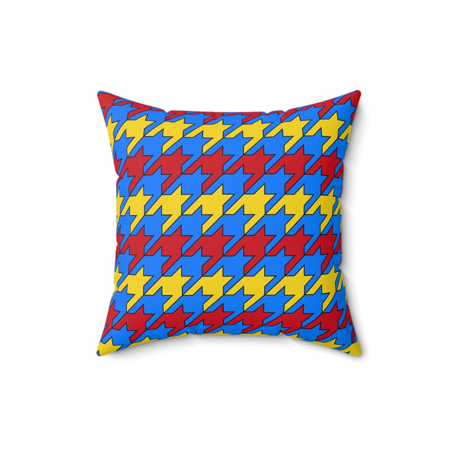 Democratic Republic of the Congo Retro Houndstooth Cushion Pillow