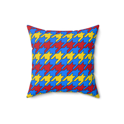 Democratic Republic of the Congo Retro Houndstooth Cushion Pillow