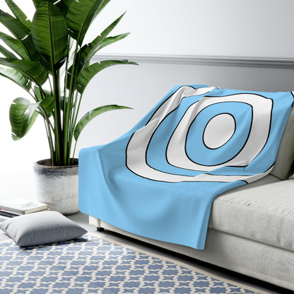 Light Blue, White Retro Target Blanket Throw