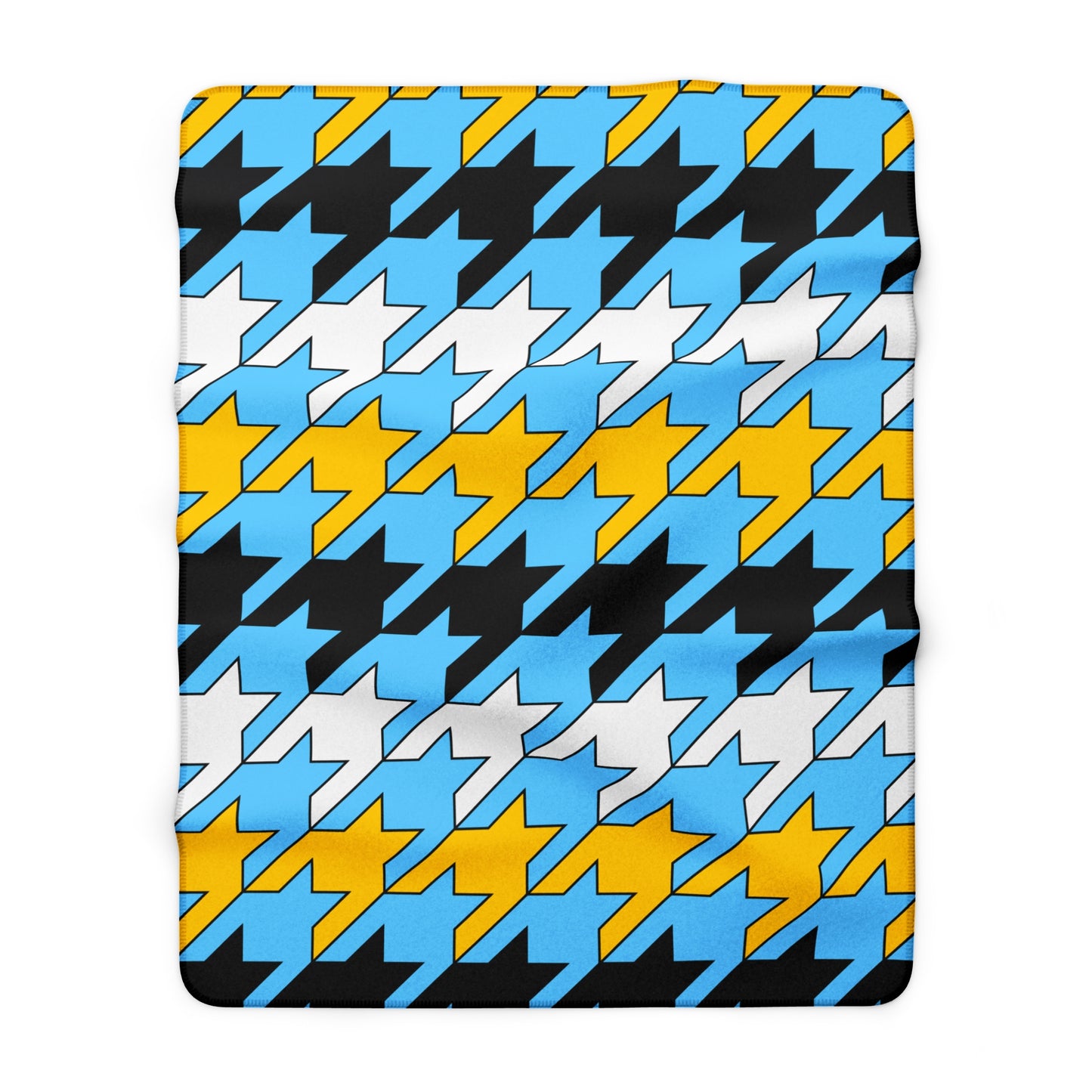 Saint Lucia Retro Houndstooth Blanket Throw