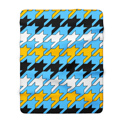 Saint Lucia Retro Houndstooth Blanket Throw