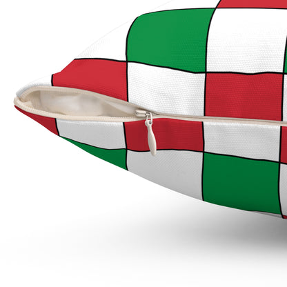 Italy Retro Check Cushion Pillow
