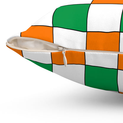 Ireland Retro Check Cushion Pillow