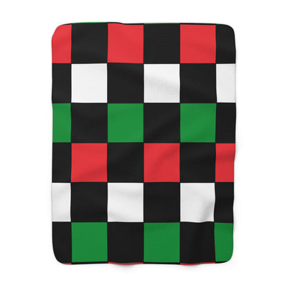 Palestine Retro Check Blanket Throw