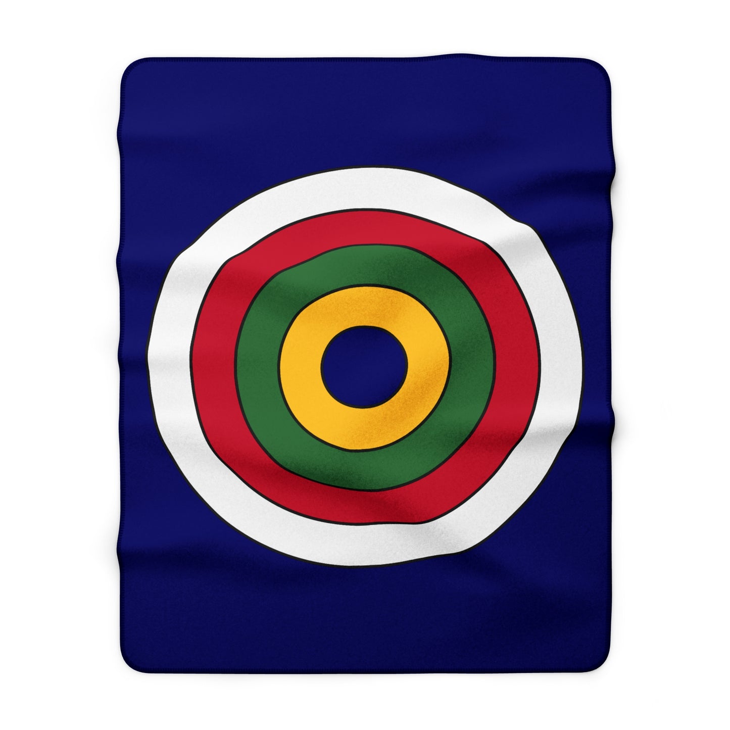British Virgin Islands Retro Target Blanket Throw