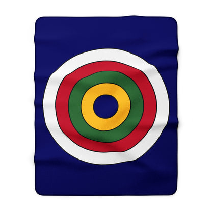 British Virgin Islands Retro Target Blanket Throw