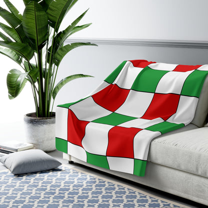 Iran Retro Check Blanket Throw