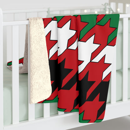 Western Sahara Retro Houndstooth Blanket Throw