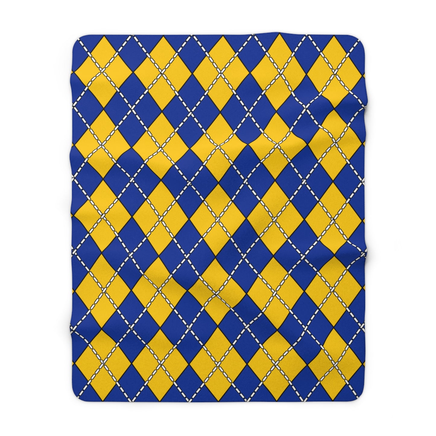 European Union Retro Argyle Blanket Throw
