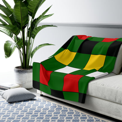 Zimbabwe Retro Check Blanket Throw