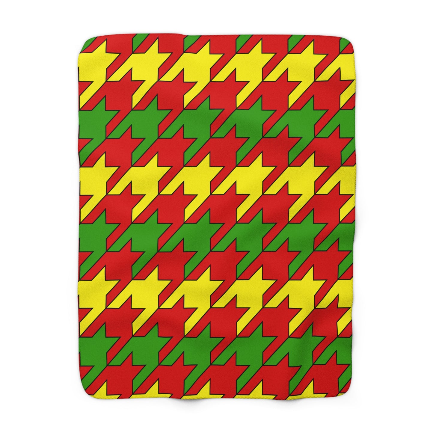 Burkina Faso Retro Houndstooth Blanket Throw