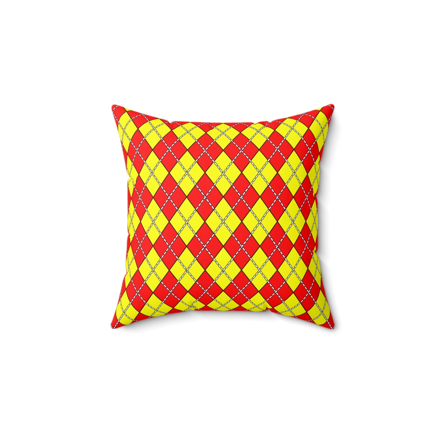 Kyrgyzstan Retro Argyle Cushion Pillow