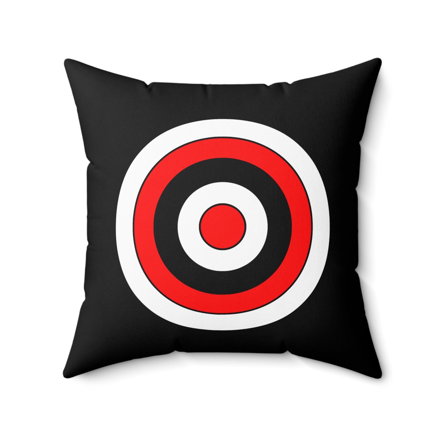 Black, White, Red Retro Target Cushion Pillow