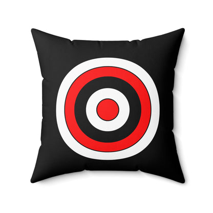 Black, White, Red Retro Target Cushion Pillow