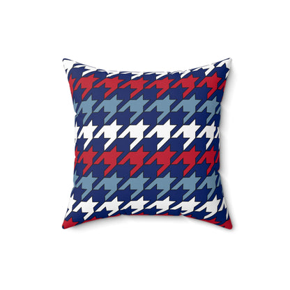 Falkland Islands Retro Houndstooth Cushion Pillow