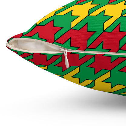 Guinea Bissau Retro Houndstooth Cushion Pillow