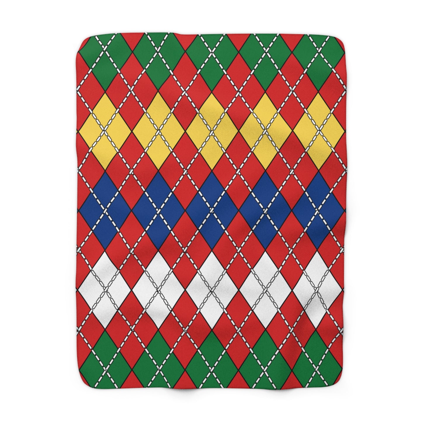 Seychelles Retro Argyle Blanket Throw